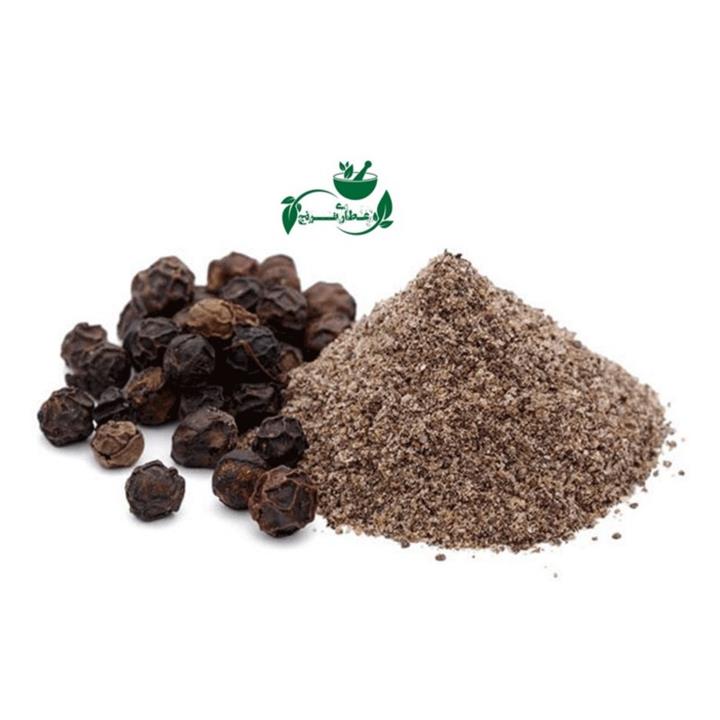 پودر فلفل سیاه ( ممتاز ) عطاری ترنج در بسته بندی های 50 گرمی به بالا